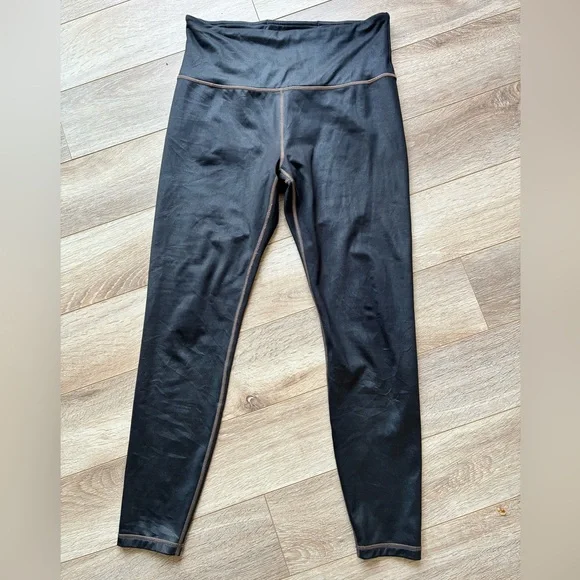 Athleta elation shimmer tight Black High-Waisted Performance Fit medium - Picture 2 of 6